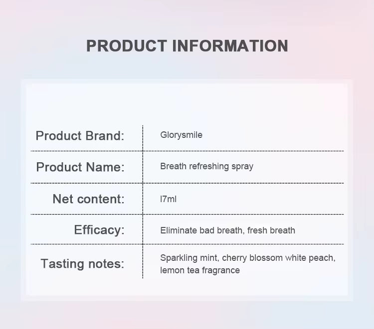Breath Spray for Bad Breath Fresheners Mouth Spray Mint Oral Care Health Spray for Dry Mouth