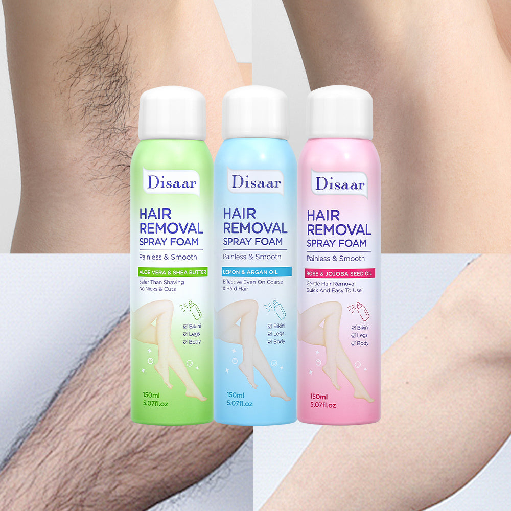 Hair Removal Spray Foam Rose & Lemon Smooth Skin Legs Bikini Armpit Gentle Hair Remover Spray for Cleaning Bodyct