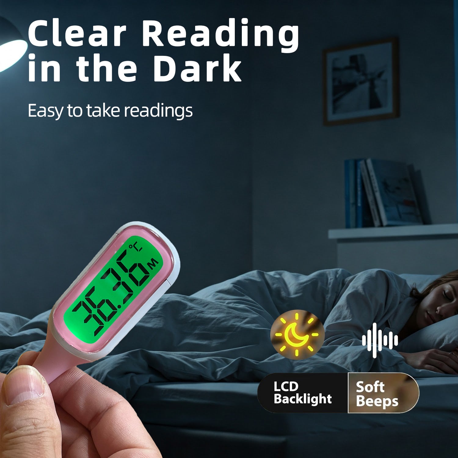 Digital Body Temperature Thermometer Armpit Clinical Fever Body Battery Powered Armpit Fever Tester Plastic Digital Termometre