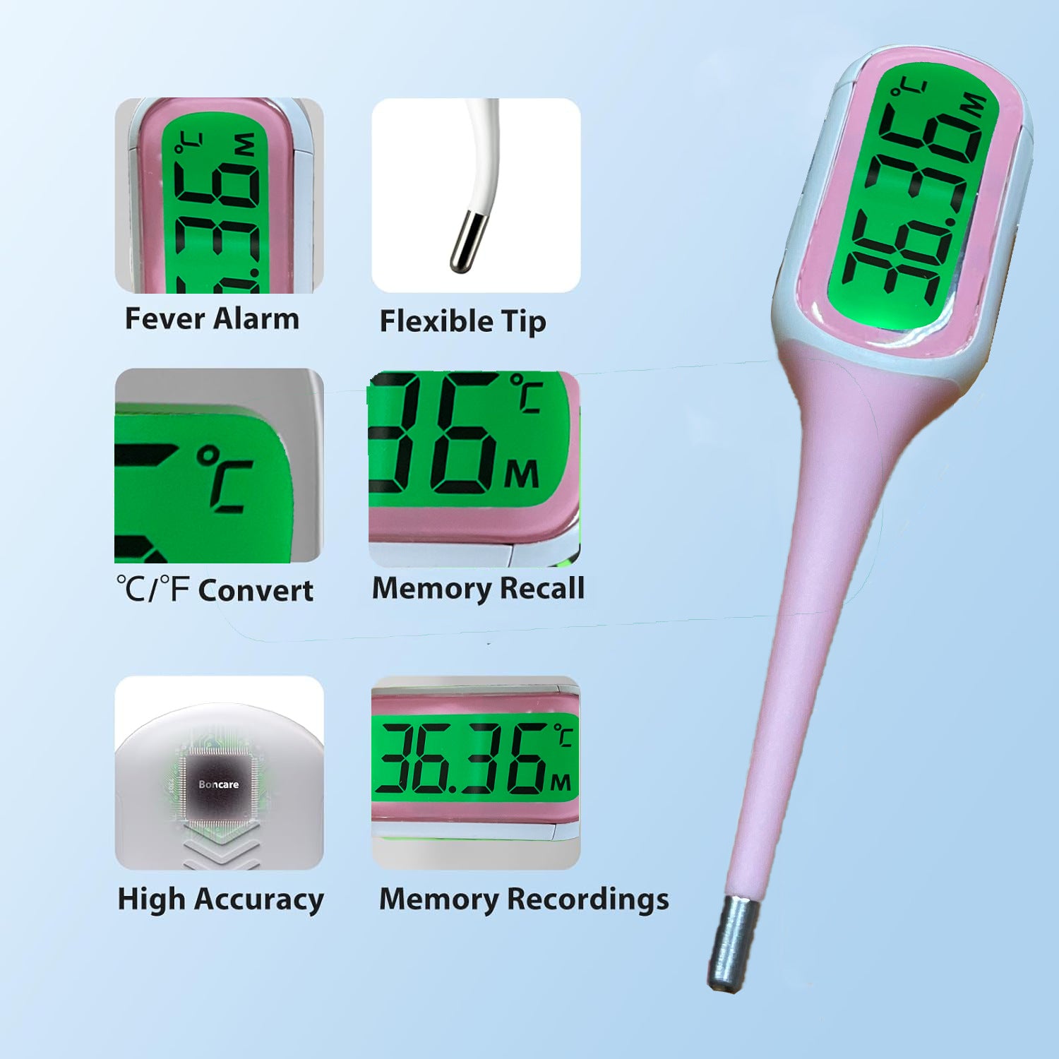 Digital Body Temperature Thermometer Armpit Clinical Fever Body Battery Powered Armpit Fever Tester Plastic Digital Termometre